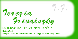 terezia frivalszky business card